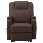 vidaXL Fauteuil Marron Similicuir
