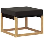 vidaXL Ensemble de canapés d'extérieur 7 Pièces Blanc et noir