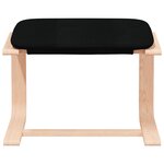 vidaXL Chaise de relaxation avec repose-pied Noir Tissu