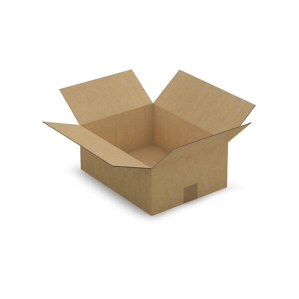 Caisse carton brune simple cannelure raja 35x27x14 cm (lot de 25)