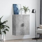 vidaXL Armoire murale gris béton 69 5x34x90 cm