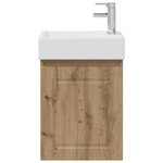 vidaXL Meuble de salle de bain avec robinet Chêne artisanal