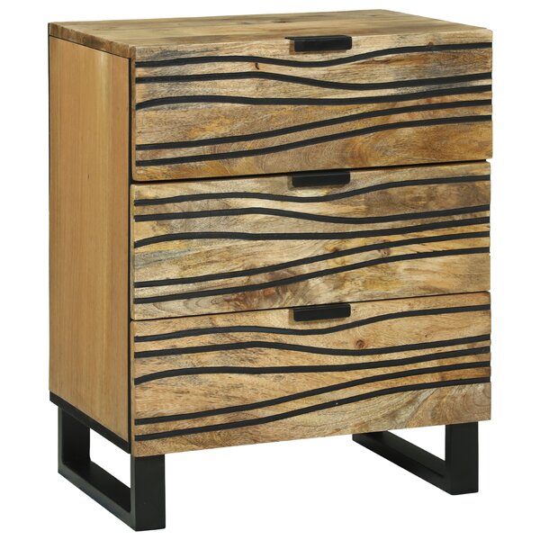 vidaXL Cabinet de chevet 50x33x60 cm Bois Massif Mangue