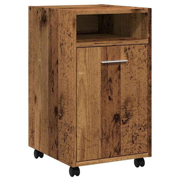 vidaXL Armoire avec roues vieux bois 33x38x60 cm bois d'ingénierie