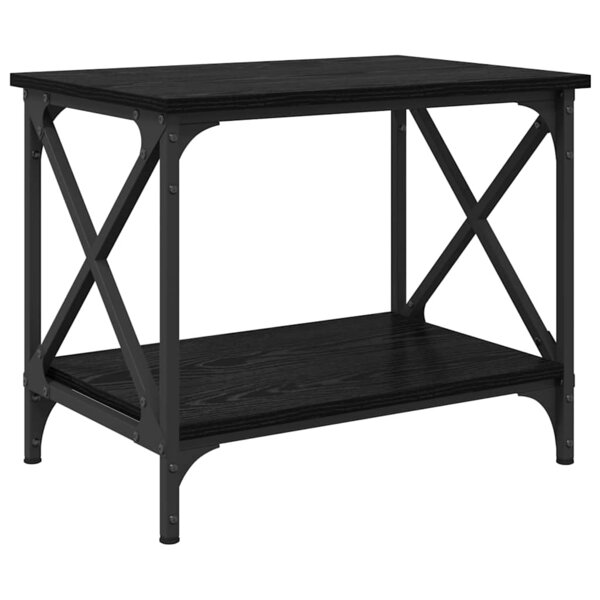 vidaXL Table d'appoint Chêne noir 55 x 38 x 45 cm Bois d'ingénierie
