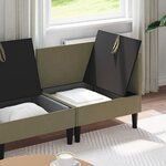 vidaXL Ensemble de meubles pour le salon 4 Pièces Kaki Tissu