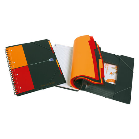 Cahier spirales oxford organiserbook a4+ 24 x 32 cm - ligné - 160 pages