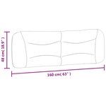 vidaXL Coussin de tête de lit bleu 160 cm tissu