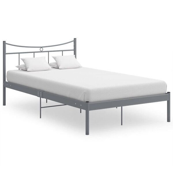 vidaXL Cadre de lit sans matelas gris métal 120x200 cm