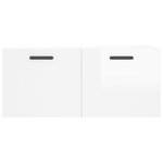 vidaXL Armoire murale blanc brillant 80x36 5x35 cm bois d'ingénierie