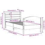 vidaXL Cadre de lit sans matelas cire marron 100x200cm bois pin massif