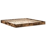 vidaXL Lit avec bibliothèque Chêne fumé 180x200 cm en bois d'ingénierie