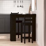 Table de bar vidaXL avec étagère - Chêne noir  102x50x103 5 cm  Fabriquée en bois reconstitué