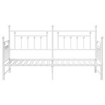 Lit daybed vidaXL avec tiroir blanc 80x200 cm en acier