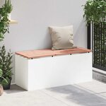 vidaXL Banc de jardin Blanc 100 x 40 x 43 cm Acier