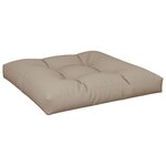 vidaXL Coussins de palette lot de 2 taupe tissu