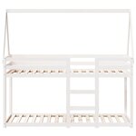 vidaXL Lit superposé sans matelas blanc 90x200 cm bois de pin massif