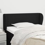 vidaXL Tête de lit avec oreilles Noir 103x23x78/88 cm Tissu