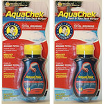 Lot de 2 bouteilles Aquachek Testeur 4 en 1 br+ph+alca+th