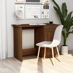vidaXL Bureau Chêne marron 100x50x76 cm Bois d'ingénierie