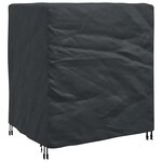 vidaXL Housse pour mobilier d'extérieur Noir 116 x 100 x 120 cm 210D