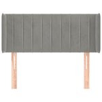 vidaXL Tête de lit avec oreilles Gris clair 103x16x78/88 cm Velours
