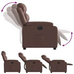 vidaXL Fauteuil inclinable électrique Marron Similicuir
