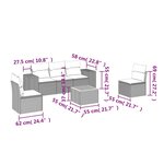 vidaXL Salon de jardin avec coussins 6 Pièces beige résine tressée