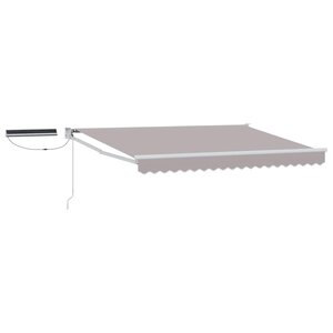 vidaXL Auvent rétractable électrique Gris clair et blanc 3 x 2 5 m