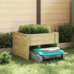 vidaXL Garage pour robot tondeuse Marron 73 x 67 x 56 cm Pin imprégné