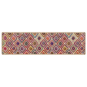 vidaXL Tapis lavable multicolore 80x300 cm antidérapant