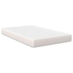 vidaXL Matelas de Lit avec matelas Crème 120 x 200 cm tissu