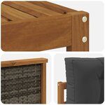 vidaXL Ensemble de canapés d'extérieur 6 Pièces Naturel et Anthracite