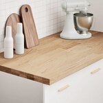 vidaXL Plan de travail de cuisine bois de chêne massif rectangulaire