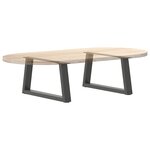 vidaXL Pieds de table basse en forme de V  2 pièces  anthracite  50 x (30-31 3) cm  acier