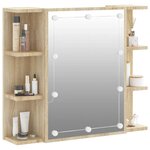 vidaXL Armoire à miroir avec LED Chêne sonoma 70x16 5x60 cm