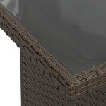 vidaXL Ensemble de canapé de jardin avec coussin 5 Pièces Marron  Crème