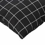 vidaXL Coussins Éparpillés À carreaux 4 Pièces Carreaux Noirs 50 x 50 cm