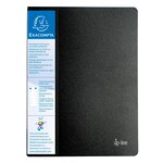 Protège-documents En Polypropylène Rigide Avec Porte Étiquette 3 Faces Up Line Opaque 80 Vues - A4 - Noir - X 12 - Exacompta