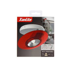 Spot en saillie led - orientable - bague rouge - cons. 4 5w (eq. 40w) - 300 lumens - blanc chaud