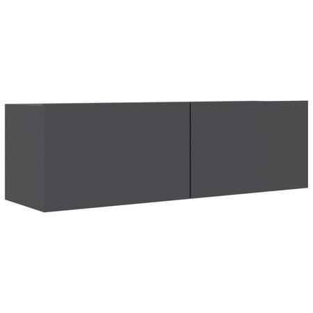 vidaXL Meuble TV Gris 100x30x30 cm Aggloméré