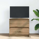 vidaXL Meuble TV chêne artisanal 60x35x54 cm bois d'ingénierie