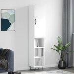 vidaXL Buffet haut Blanc 34 5x34x180 cm Bois d'ingénierie