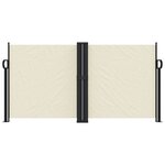 vidaXL Auvent latéral rétractable crème 120x1200 cm