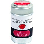 Boîte de 6 cartouches d'encre standard Rouge caroubier HERBIN