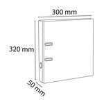 Classeur À Levier Prem'touch Intérieur Et Extérieur En Polypropylène - Dos 50mm - A4 Maxi. - Jaune - X 10 - Exacompta