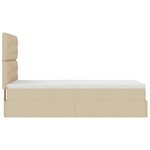 vidaXL Cadre de lit ottoman avec matelas crème 90x190 cm tissu