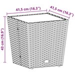 vidaXL Ensemble de bistro avec coussins 3 Pièces marron rotin et verre