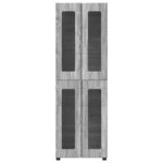 vidaXL Haut Armoire avec étagère FLORIN Gris Sonoma 60 x 35 x 182 cm