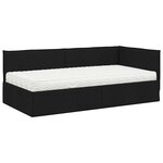 vidaXL Cadre de lit d'angle avec matelas 2 Pièces Vert Velours